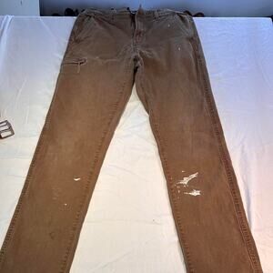 Brown straight pants with awesome